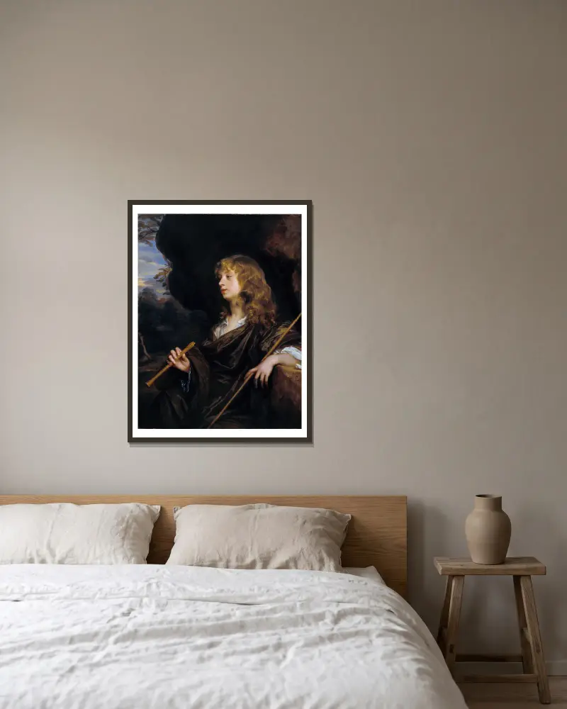 Chłopiec jako pasterz, Sir Peter Lely w ramie na ścianie