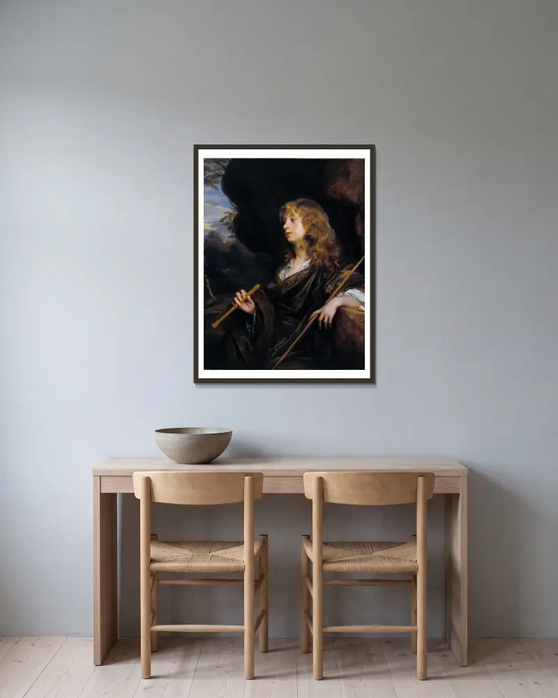 Chłopiec jako pasterz, Sir Peter Lely w ramie na ścianie