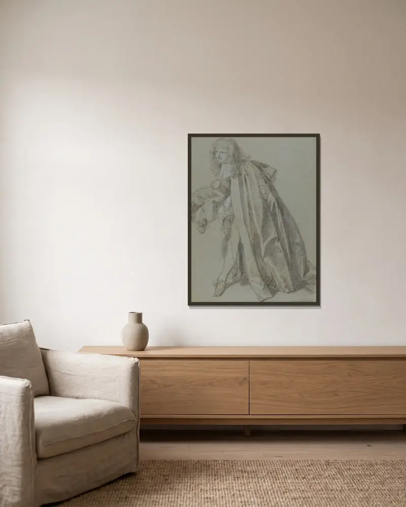 Ein Ritter des Hosenbandordens von Sir Peter Lely gerahmt an einer Wand