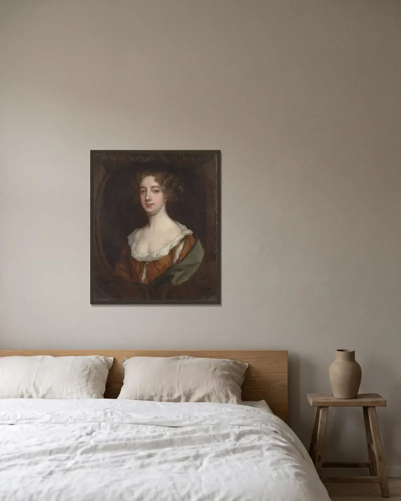 Aphra Behn von Sir Peter Lely gerahmt an einer Wand