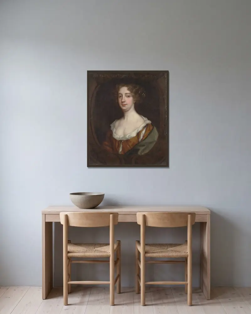 Aphra Behn von Sir Peter Lely gerahmt an einer Wand
