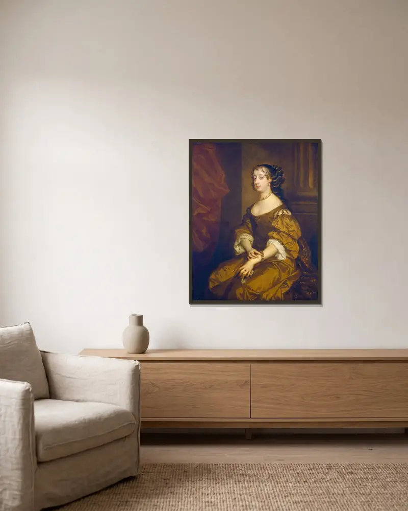Barbara Villiers, Herzogin von Cleveland von Sir Peter Lely gerahmt an einer Wand
