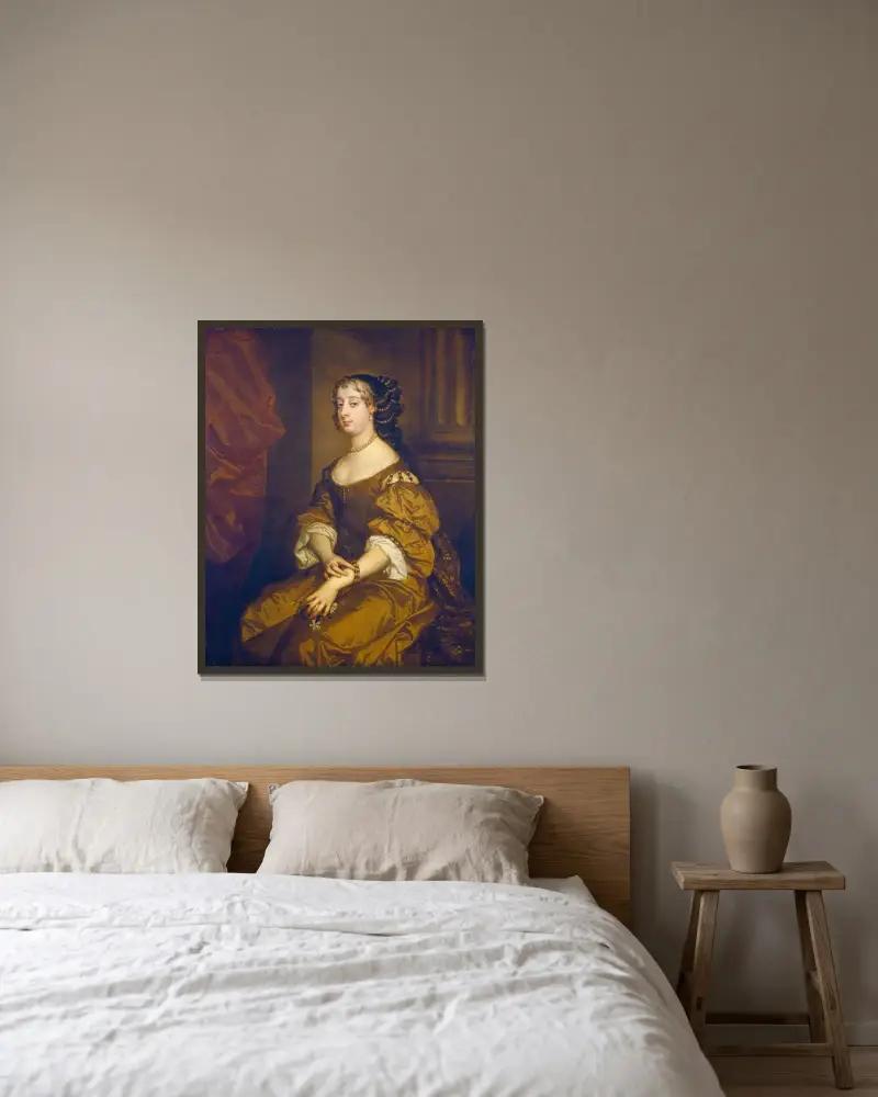 Barbara Villiers, Herzogin von Cleveland von Sir Peter Lely gerahmt an einer Wand