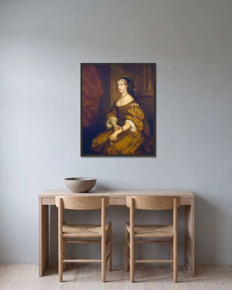 Barbara Villiers, Herzogin von Cleveland von Sir Peter Lely gerahmt an einer Wand
