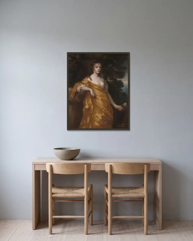 Diana Kirke, später Countess of Oxford von Sir Peter Lely gerahmt an einer Wand