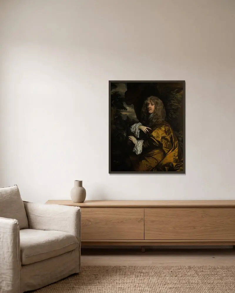 Porträt von Philip Stanhope, 2. Earl of Chesterfield von Sir Peter Lely gerahmt an einer Wand