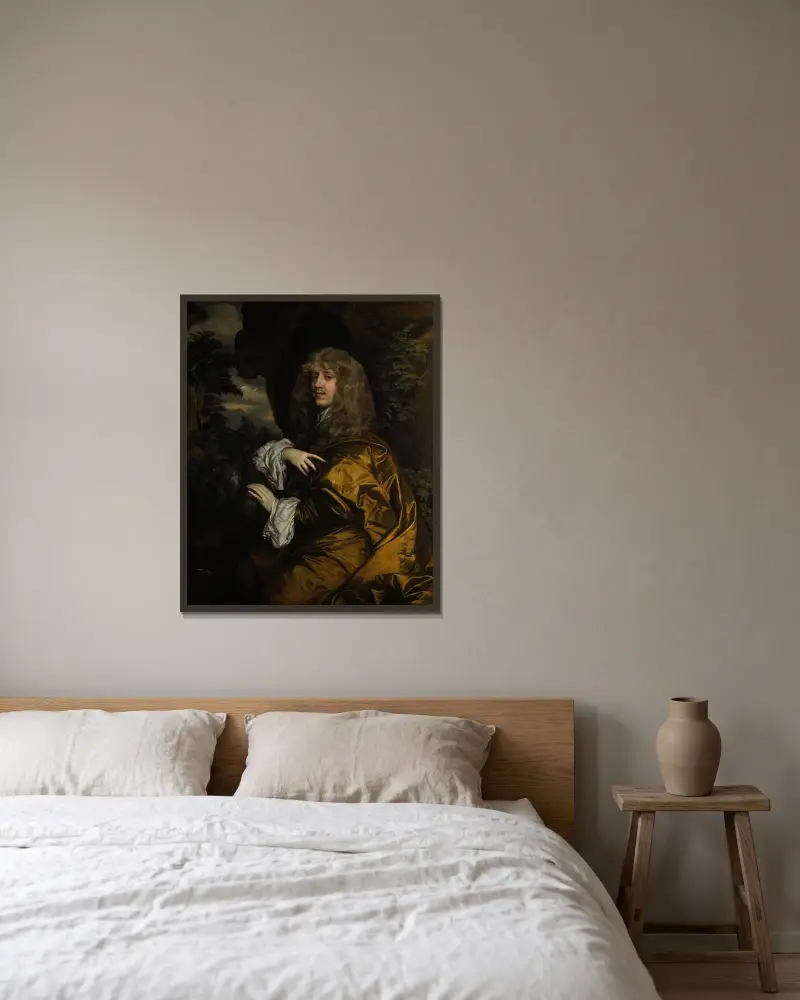 Porträt von Philip Stanhope, 2. Earl of Chesterfield von Sir Peter Lely gerahmt an einer Wand