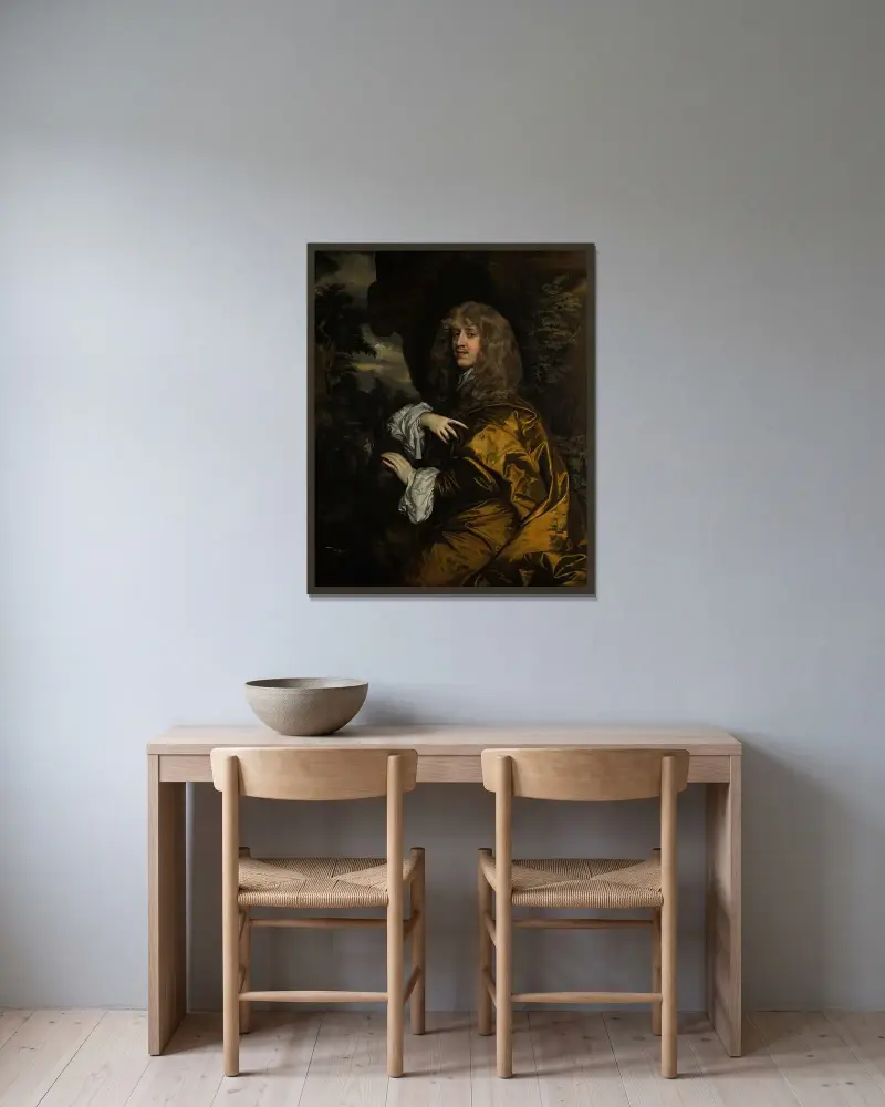 Porträt von Philip Stanhope, 2. Earl of Chesterfield von Sir Peter Lely gerahmt an einer Wand