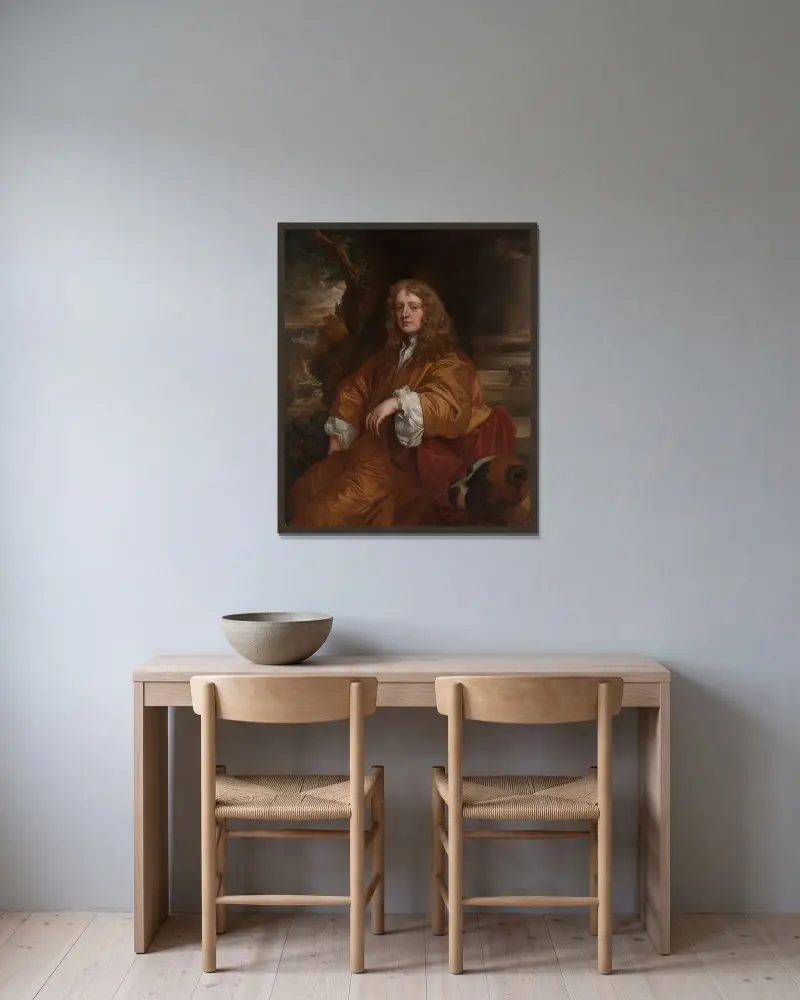 Sir Ralph Bankes von Sir Peter Lely gerahmt an einer Wand