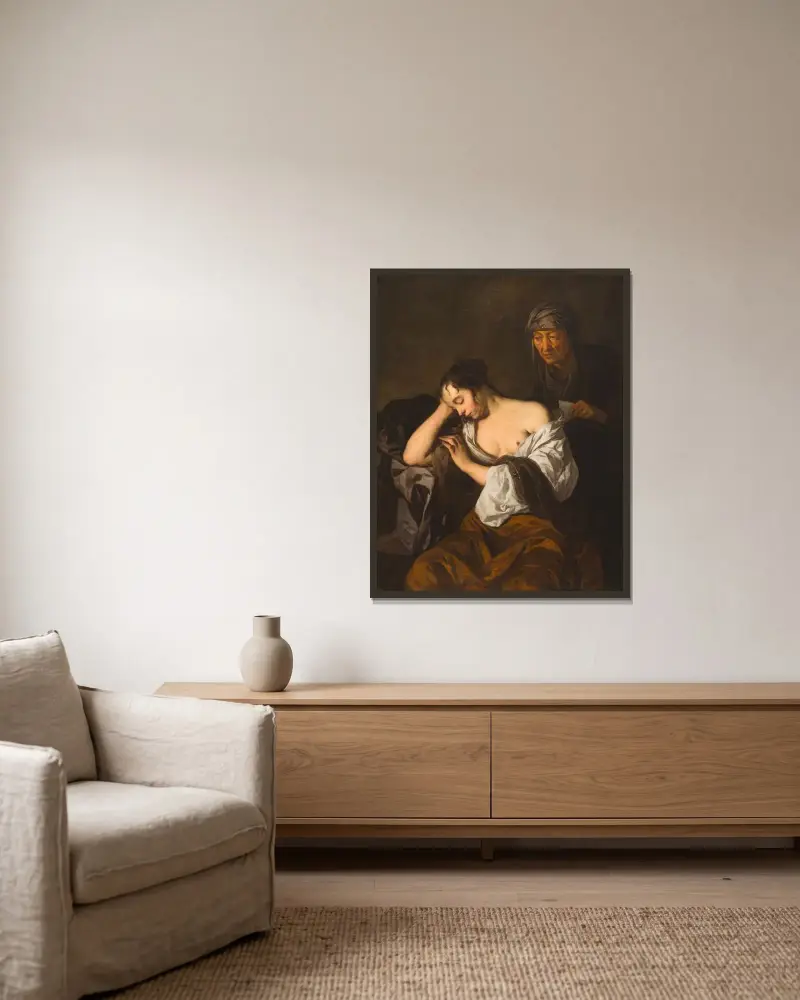 Der Brief von Sir Peter Lely gerahmt an einer Wand