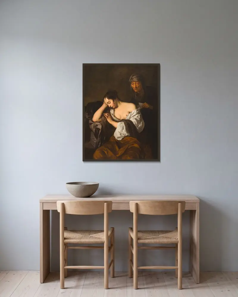 Der Brief von Sir Peter Lely gerahmt an einer Wand