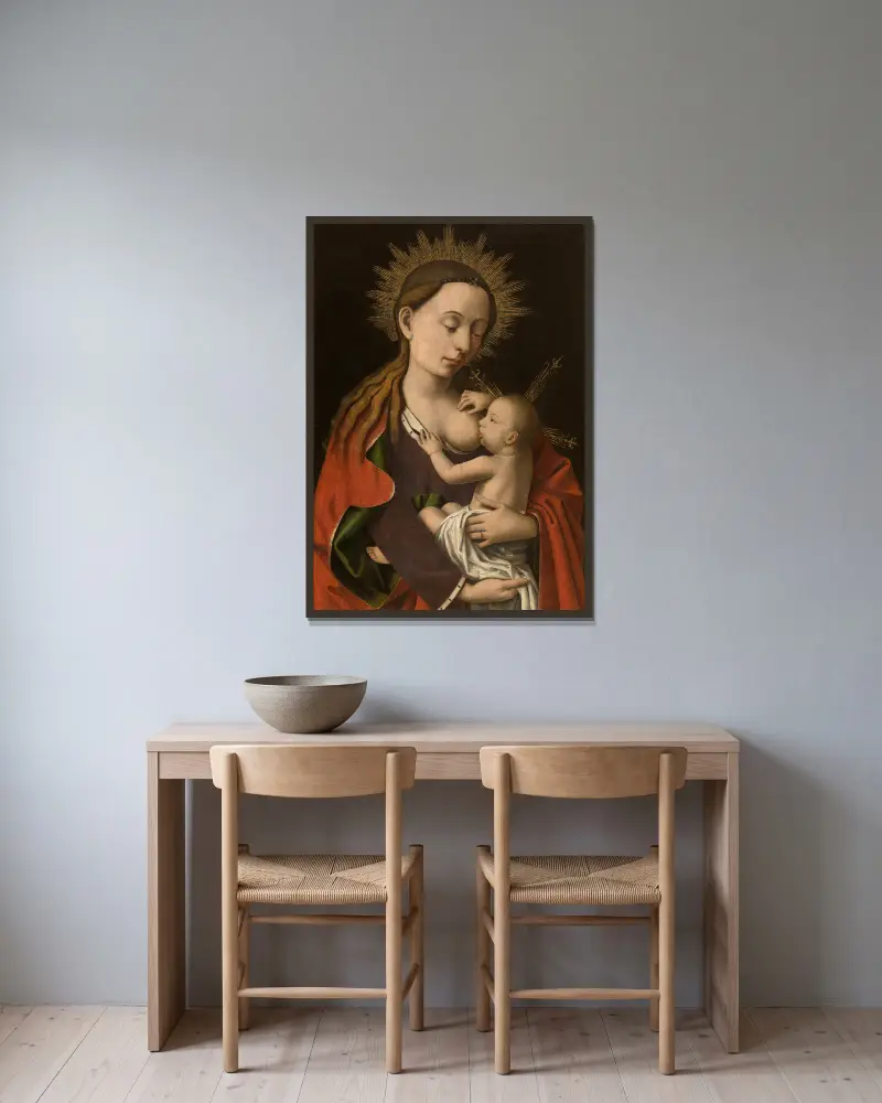 Madonna, Petrus Christus v rámu na stěně
