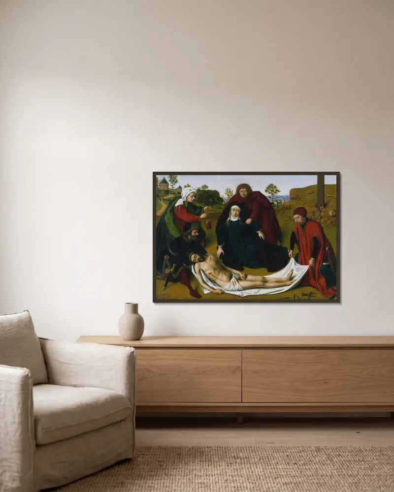 Oplakávání Krista, Petrus Christus v rámu na stěně