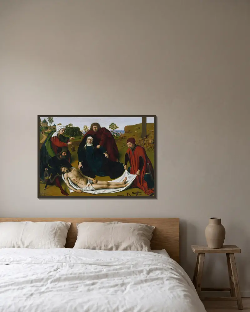 Oplakávání Krista, Petrus Christus v rámu na stěně