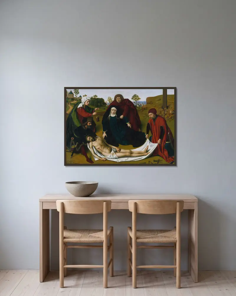 Oplakávání Krista, Petrus Christus v rámu na stěně