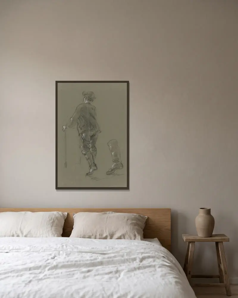 Schlittschuhläufer und Stiefel von Philipp Rumpf gerahmt an einer Wand