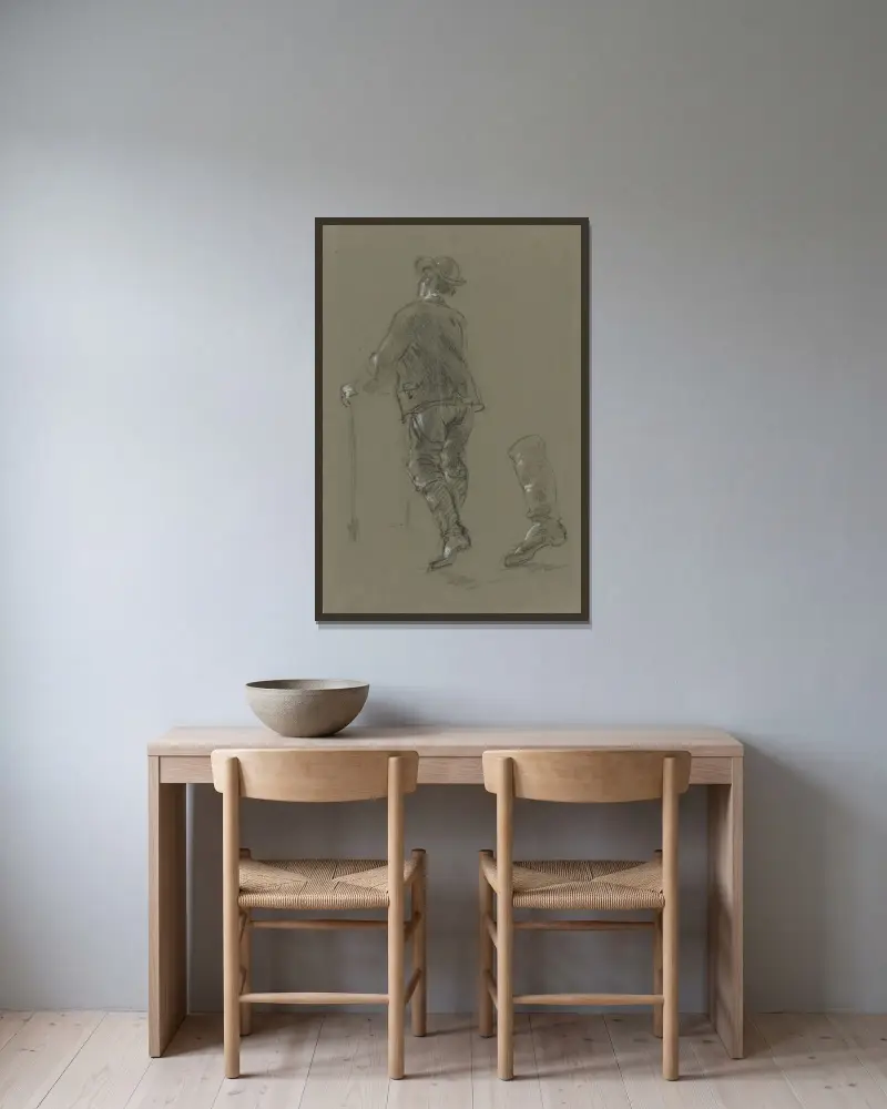 Schlittschuhläufer und Stiefel von Philipp Rumpf gerahmt an einer Wand