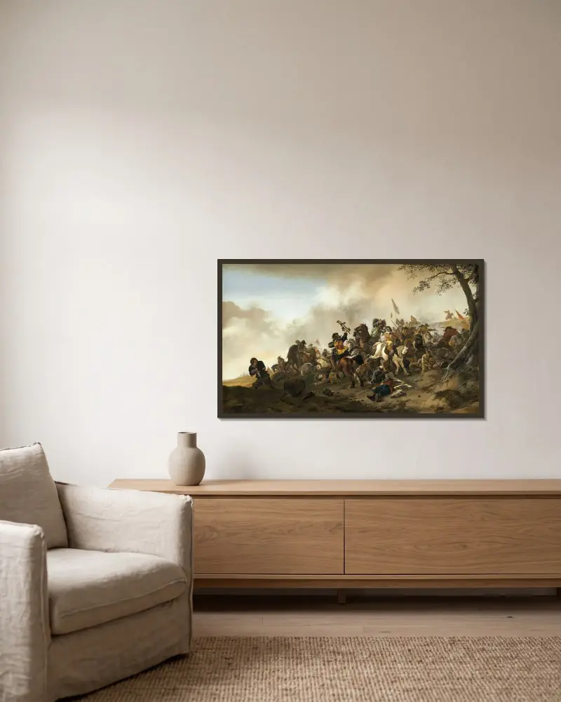Bitva, Philips Wouwerman v rámu na stěně