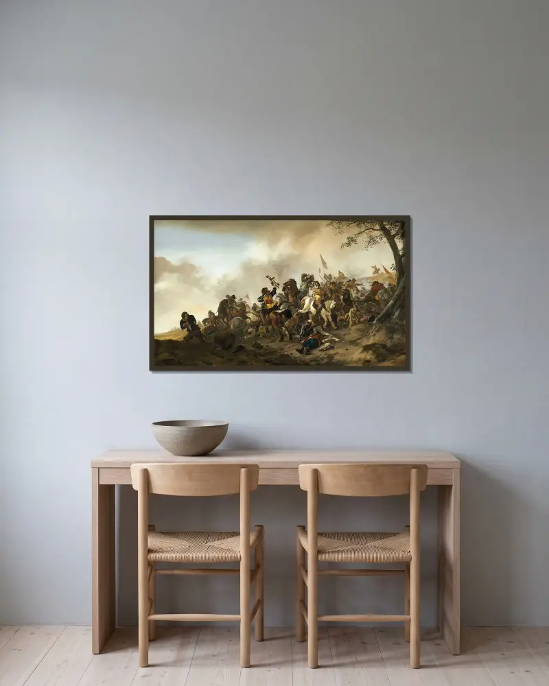 Bitva, Philips Wouwerman v rámu na stěně