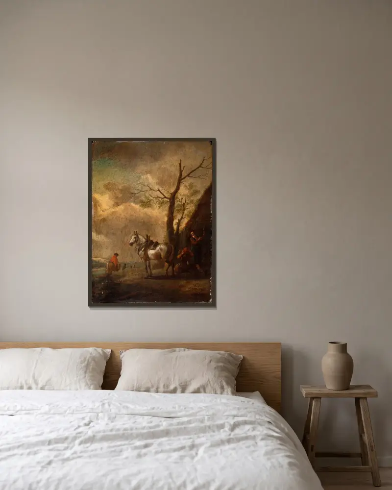Odpočinkové místo, Philips Wouwerman v rámu na stěně