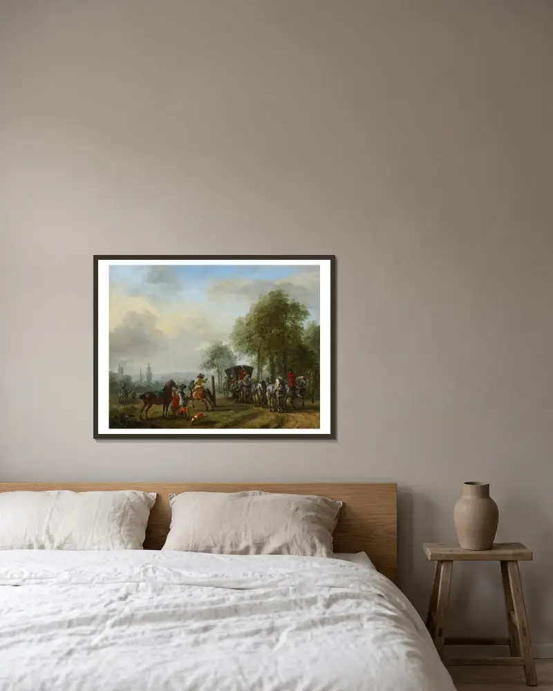 Jízdárna, 1660, Philips Wouwerman v rámu na stěně