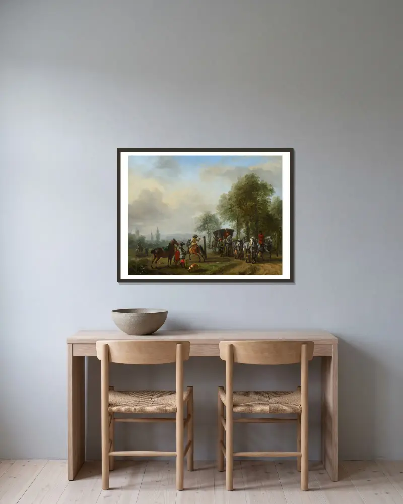 Jízdárna, 1660, Philips Wouwerman v rámu na stěně