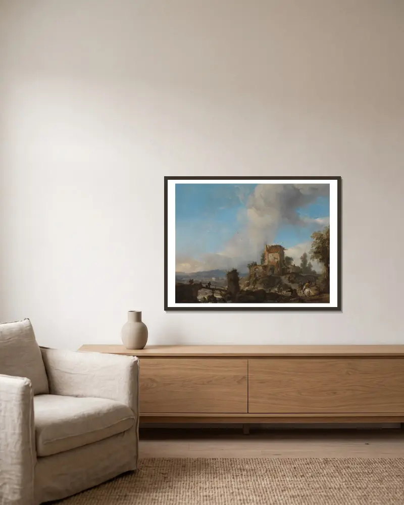 Polowanie na jelenia, Philips Wouwerman w ramie na ścianie