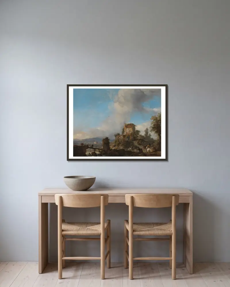 Polowanie na jelenia, Philips Wouwerman w ramie na ścianie