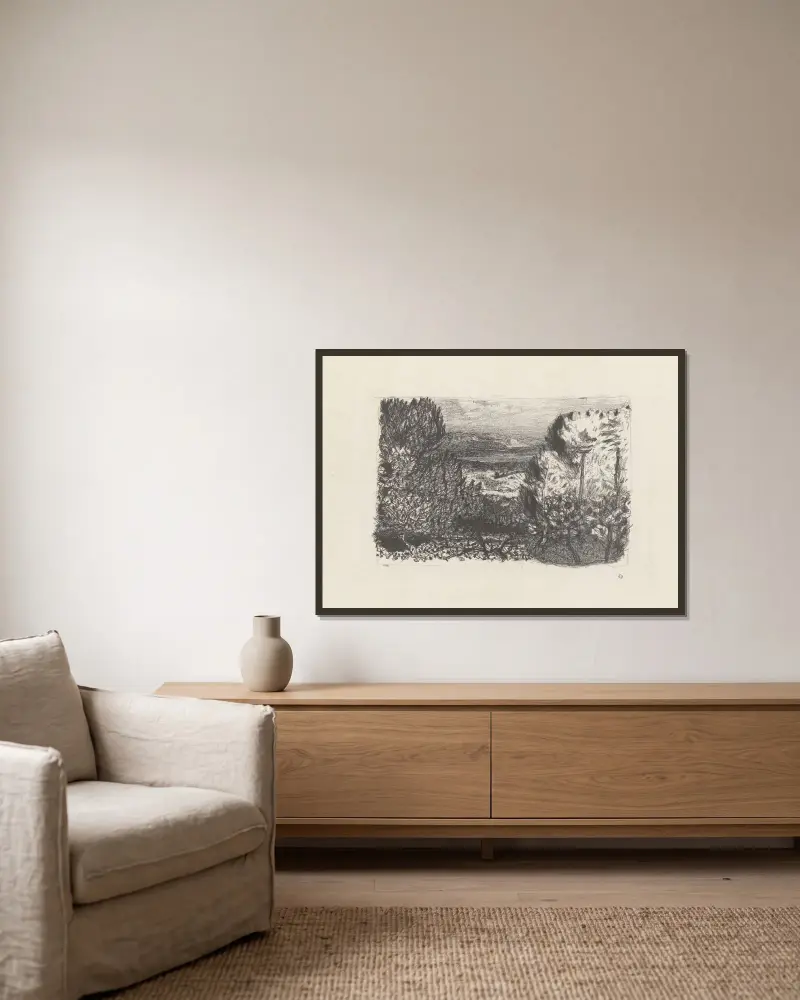 Poslední odlesk, Pierre Bonnard v rámu na stěně
