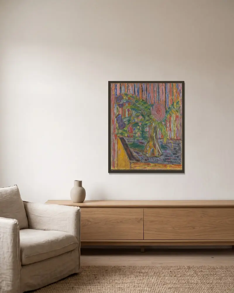 Květinová váza, Pierre Bonnard v rámu na stěně