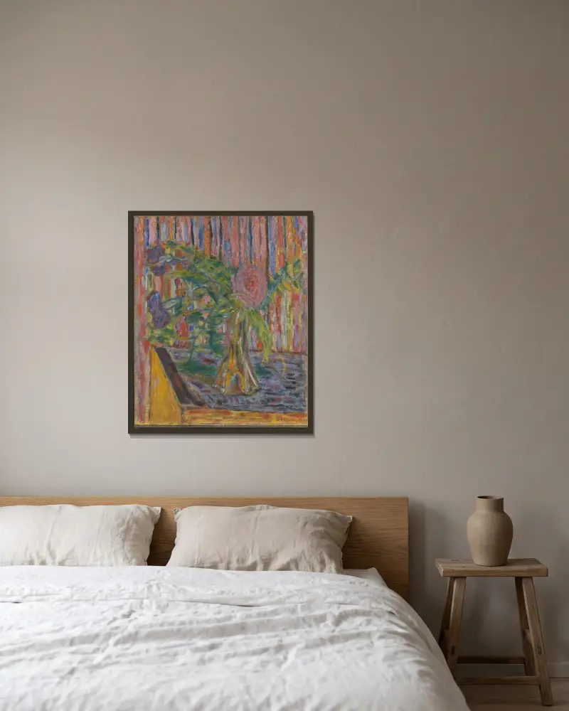 Květinová váza, Pierre Bonnard v rámu na stěně