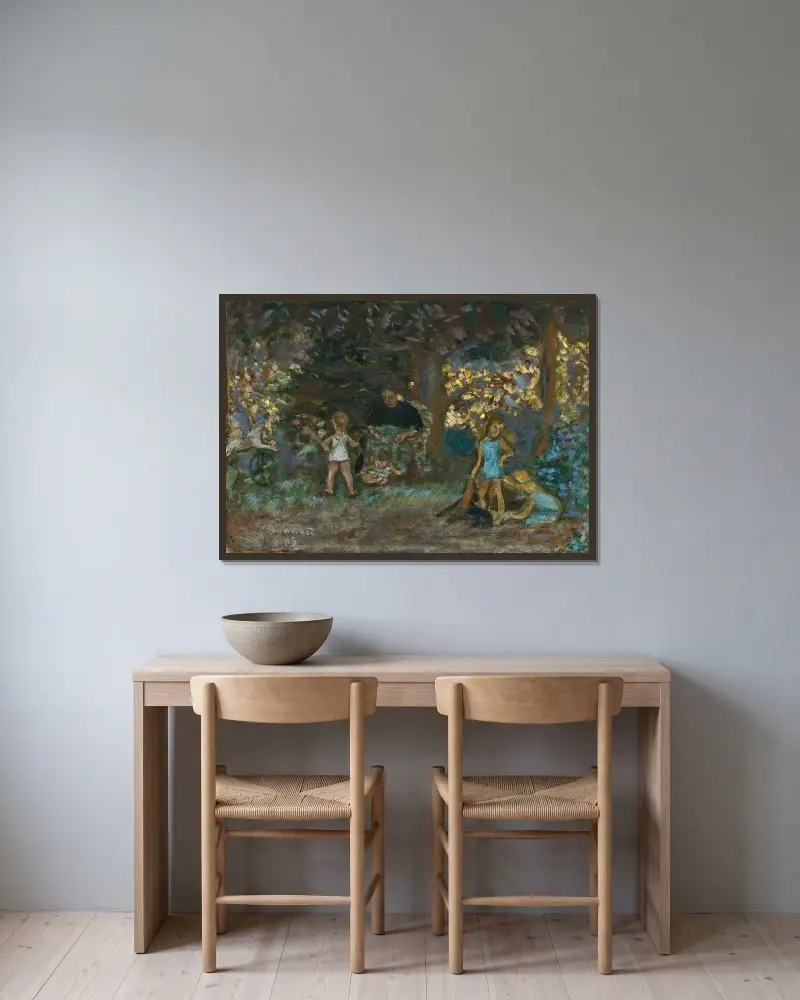 Dětské hry (u Grand-Lemps), Pierre Bonnard v rámu na stěně