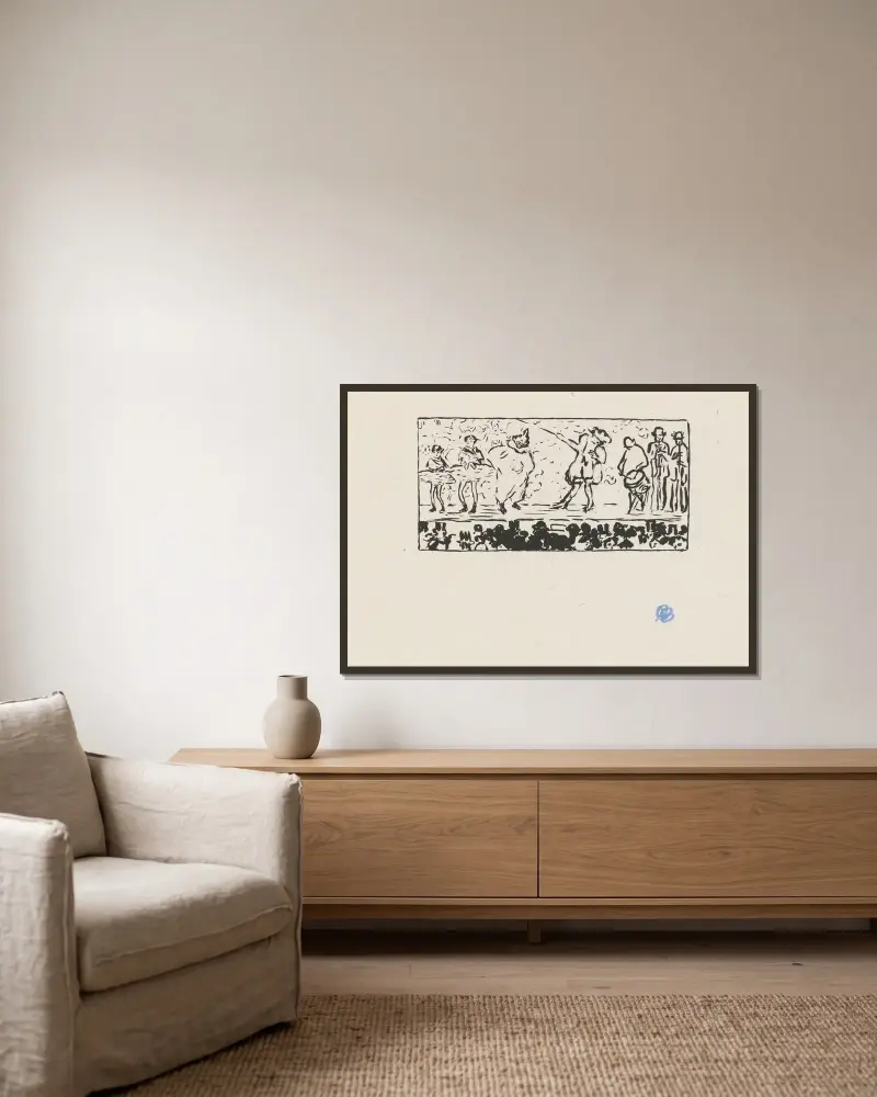 Die Baracke von Pierre Bonnard gerahmt an einer Wand