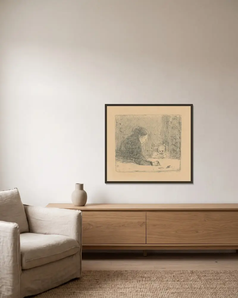 Die Großmutter von Pierre Bonnard gerahmt an einer Wand