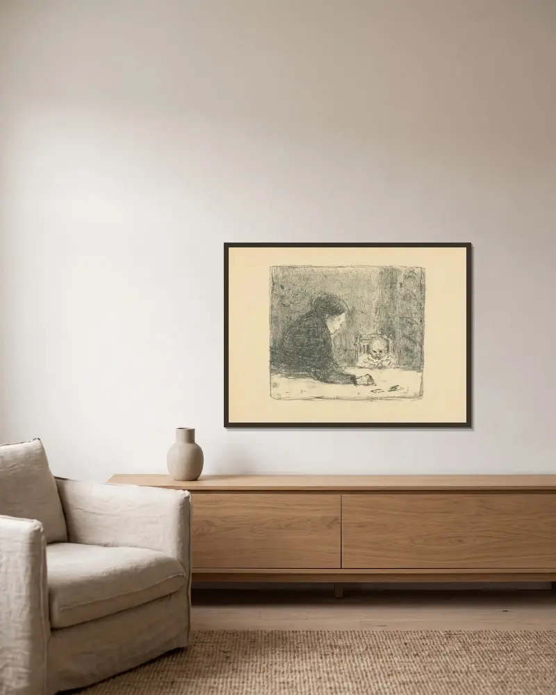 Babička. Interiér, Pierre Bonnard v rámu na stěně