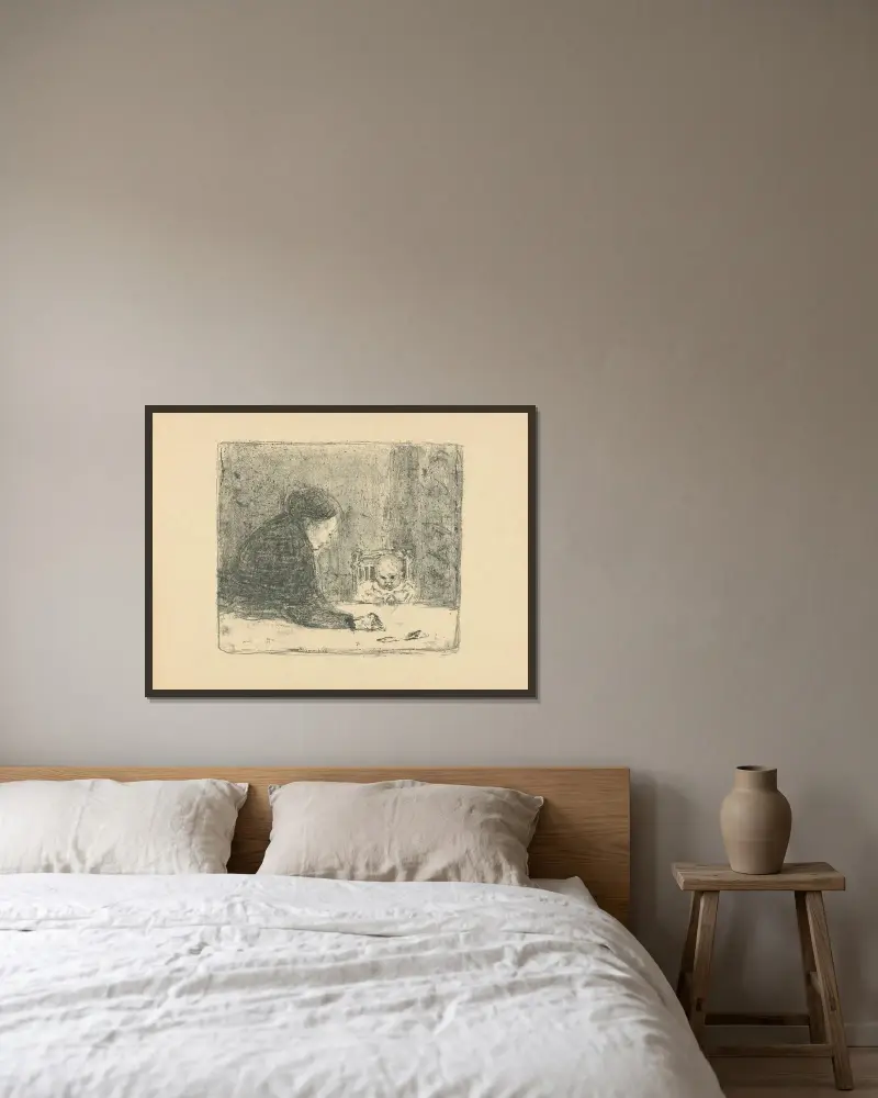 Babička. Interiér, Pierre Bonnard v rámu na stěně