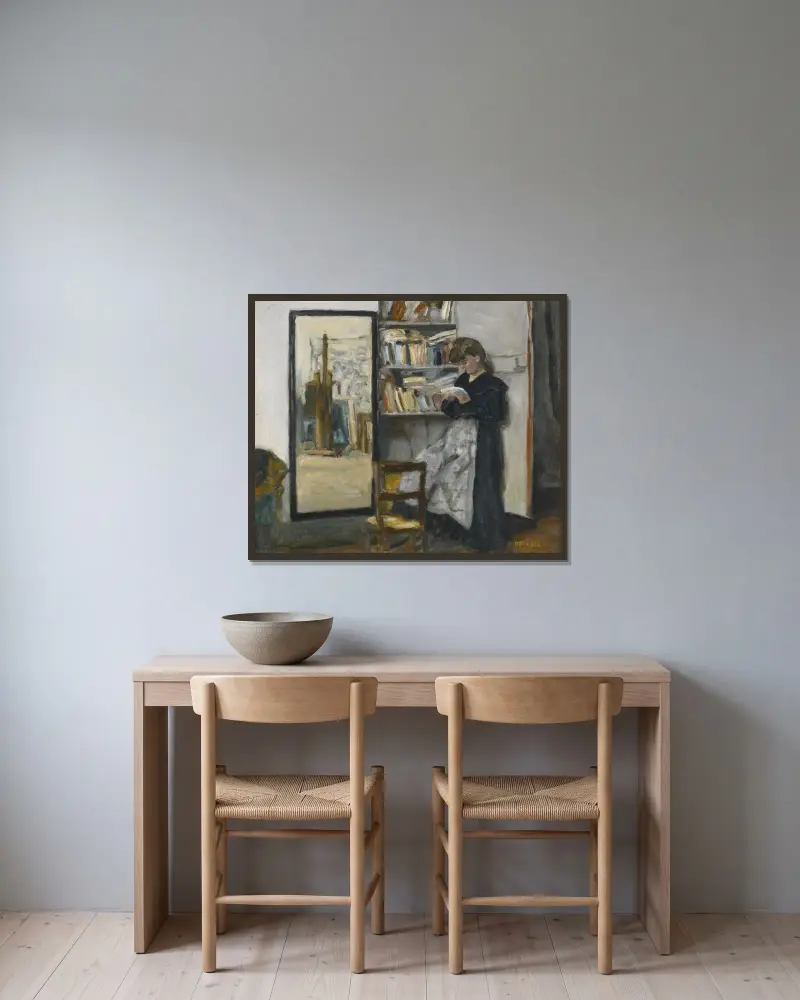 Čtení, Pierre Bonnard v rámu na stěně