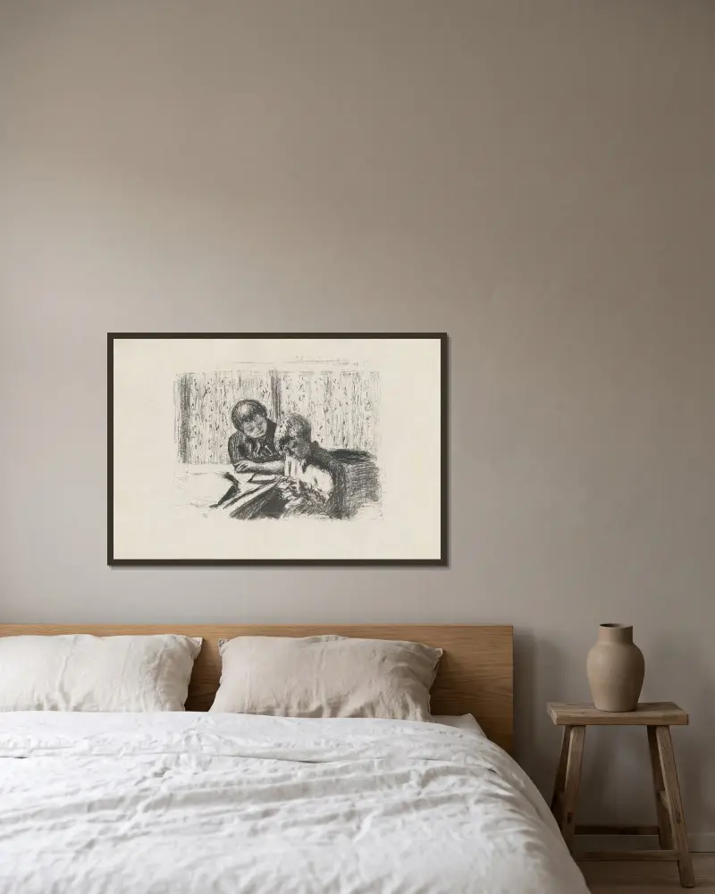 Der Brief von Pierre Bonnard gerahmt an einer Wand
