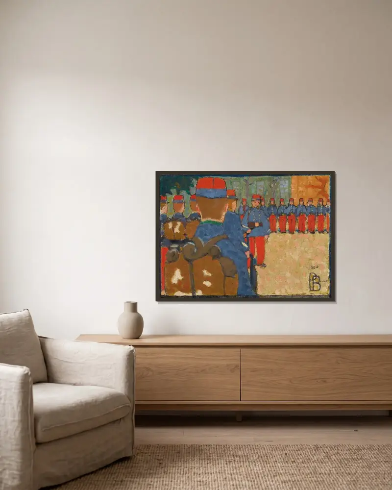 La Revue aneb Cvičení, Pierre Bonnard v rámu na stěně