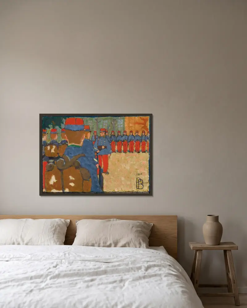 La Revue aneb Cvičení, Pierre Bonnard v rámu na stěně
