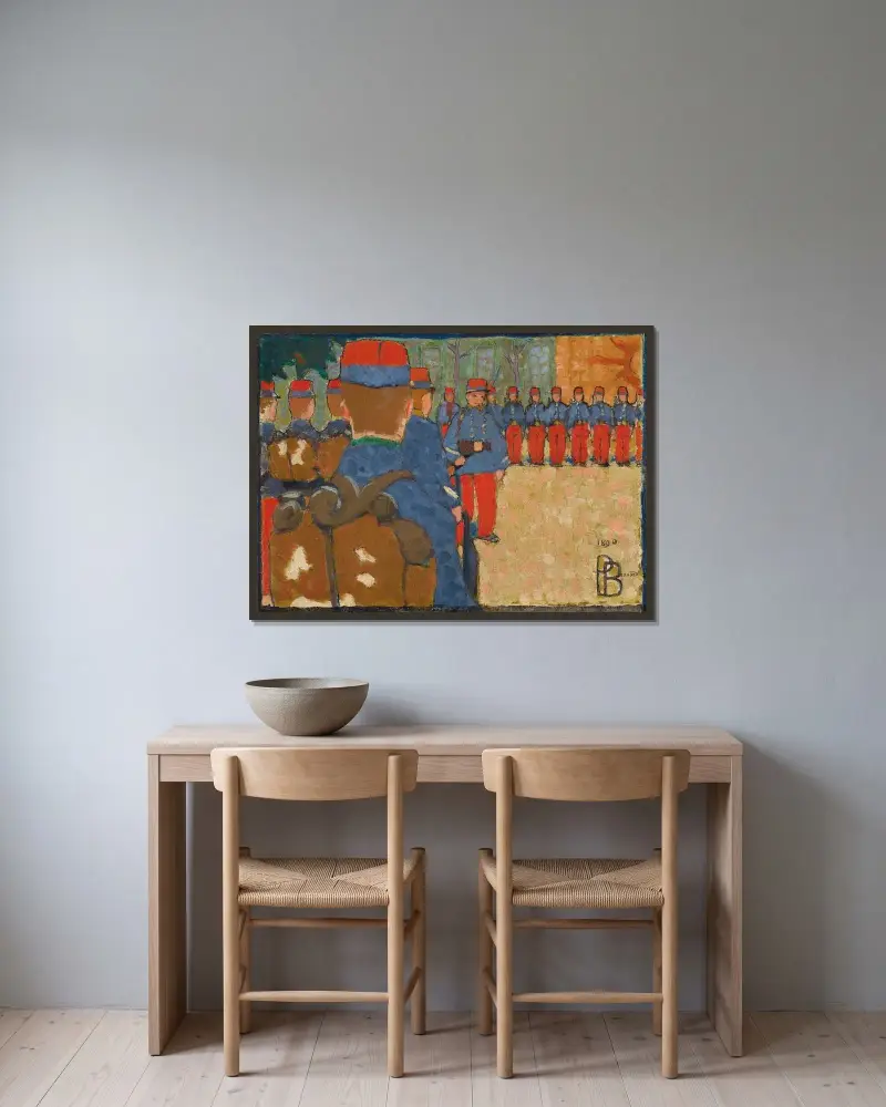 La Revue aneb Cvičení, Pierre Bonnard v rámu na stěně