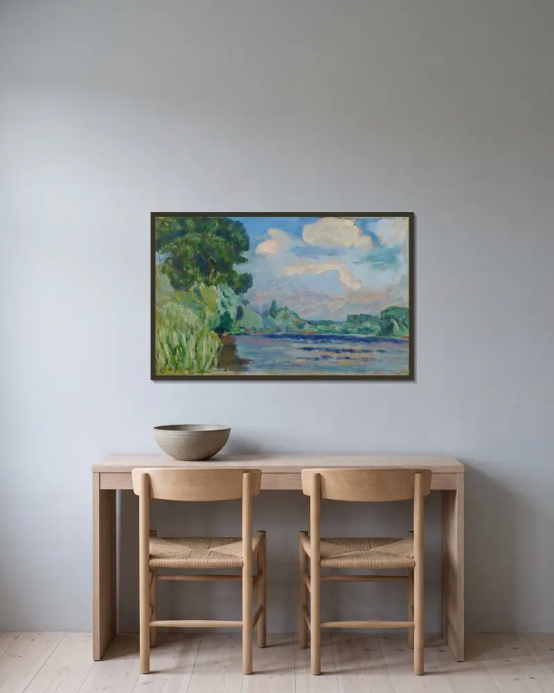 Sekwana w Vernon, Pierre Bonnard w ramie na ścianie