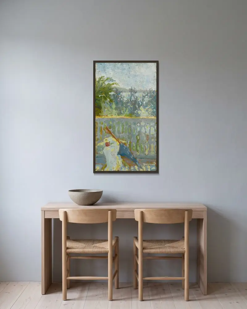 Balkon i parasol, Pierre Bonnard w ramie na ścianie