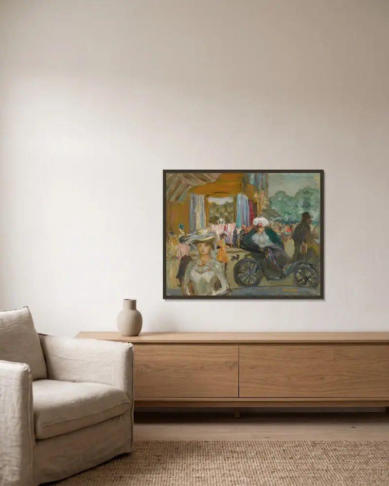 Le Fiacre von Pierre Bonnard gerahmt an einer Wand