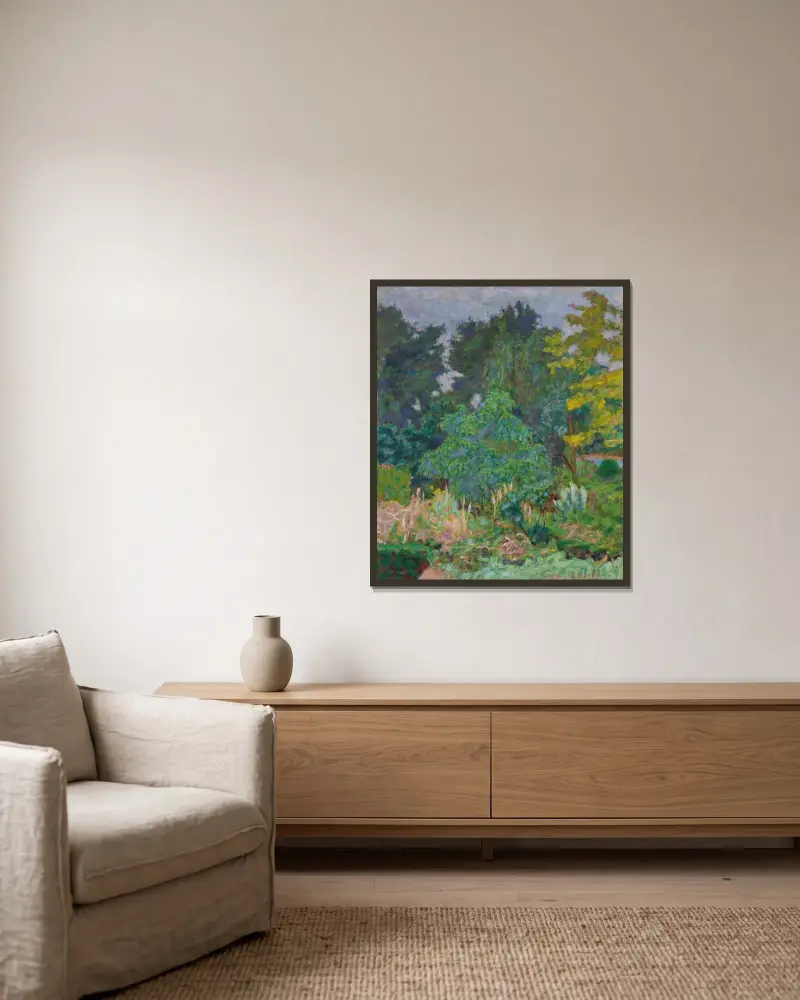 Ogród w Vernon, Pierre Bonnard w ramie na ścianie