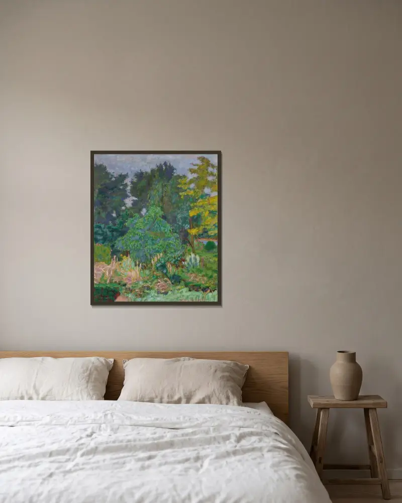 Ogród w Vernon, Pierre Bonnard w ramie na ścianie