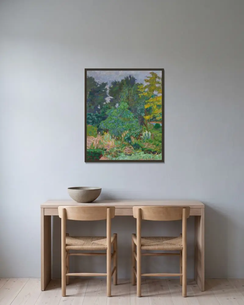 Ogród w Vernon, Pierre Bonnard w ramie na ścianie