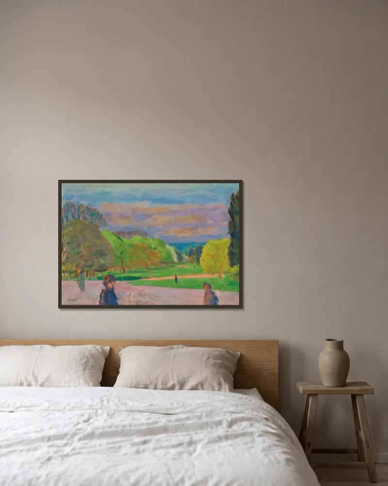Der öffentliche Garten von Pierre Bonnard gerahmt an einer Wand