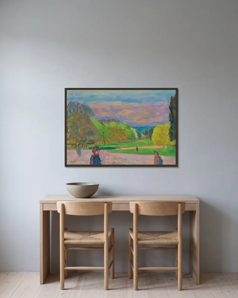 Der öffentliche Garten von Pierre Bonnard gerahmt an einer Wand