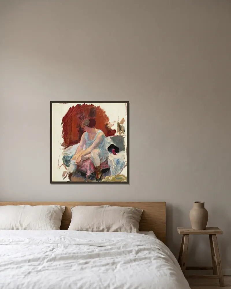 Sonnenaufgang, die Nebel lichten sich von Pierre Bonnard gerahmt an einer Wand